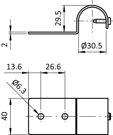 Platteneinhängung D30 (Set)