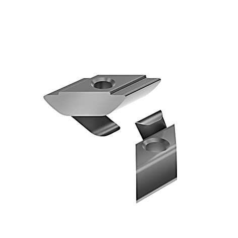 Rhombus-Nutenstein 12,5 x 6,0 mm mit Federblech – Produktabbildung