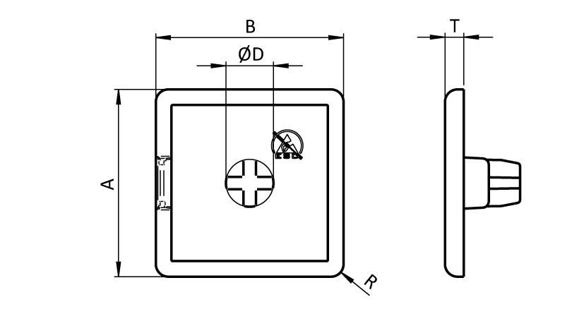 Cover Cap for 30 mm Modular Dimension