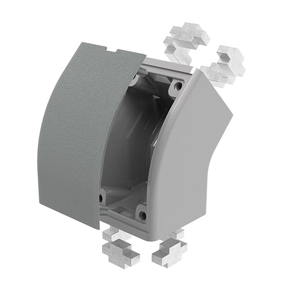 Angle Connector I 40, 45° (Set)