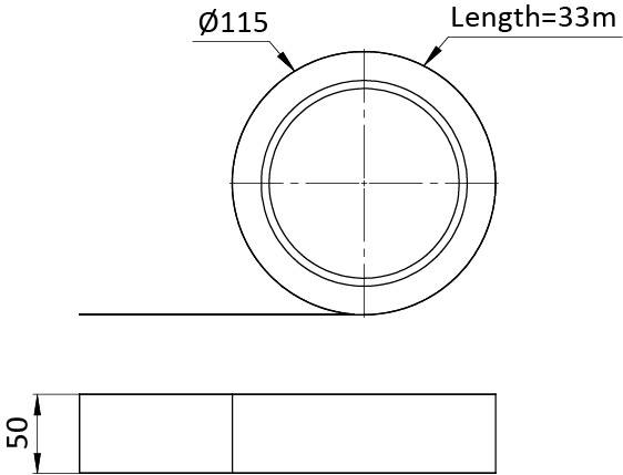 Bande temporaire de marquage au sol 50, tesa® 60760