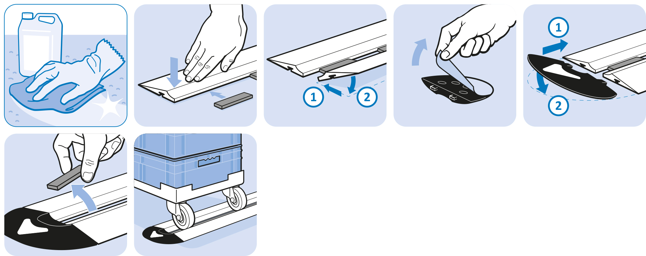 End Cap XL for Parking Rail Flat - High (Set)