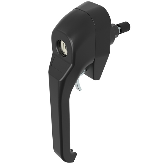 L-handle Quarter Turn Lock 22.5 / 18, with Defeater Function