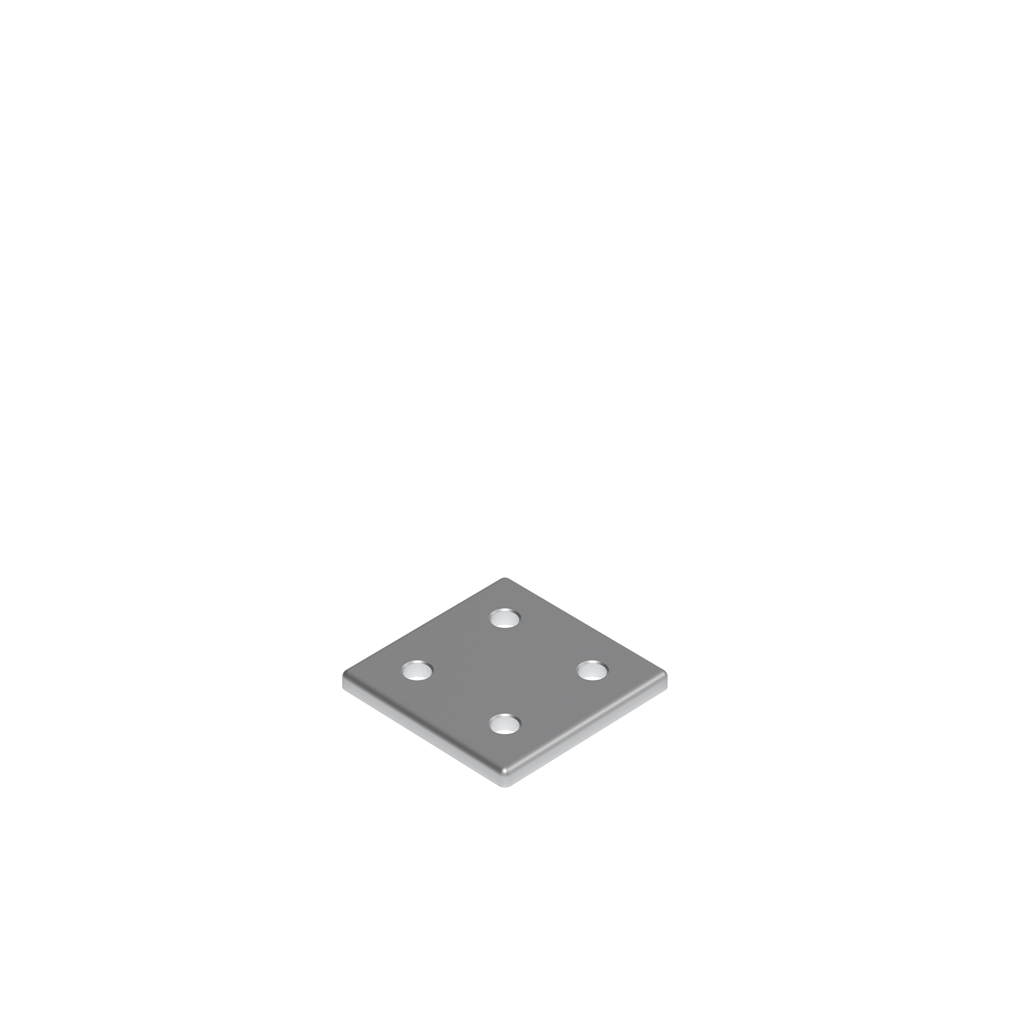 Connection Plate AL Quadrangular 4 Hole, 1 Slot Version 093VA6060 – product image