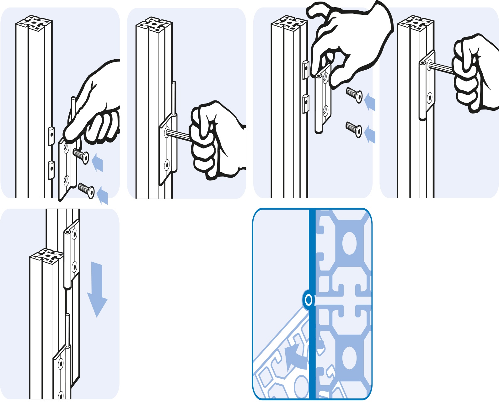 Aluminum Hinge 40 Light