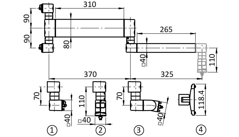 Double System Arm I40H 695 (Set)