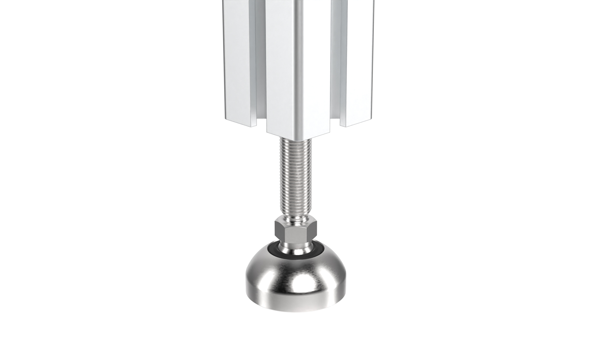Pieds à rotule assemblés acier inox / acier inox rotule 15