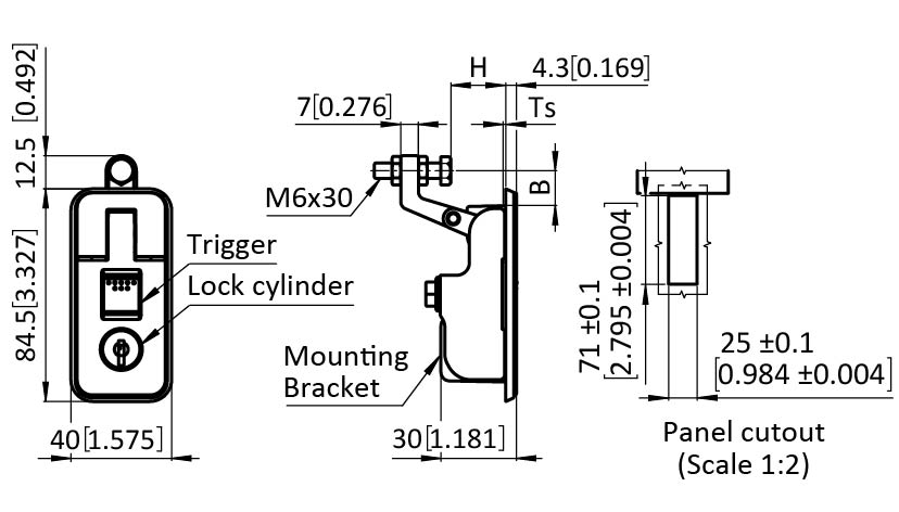 Compression Lever Latch 71 x 25