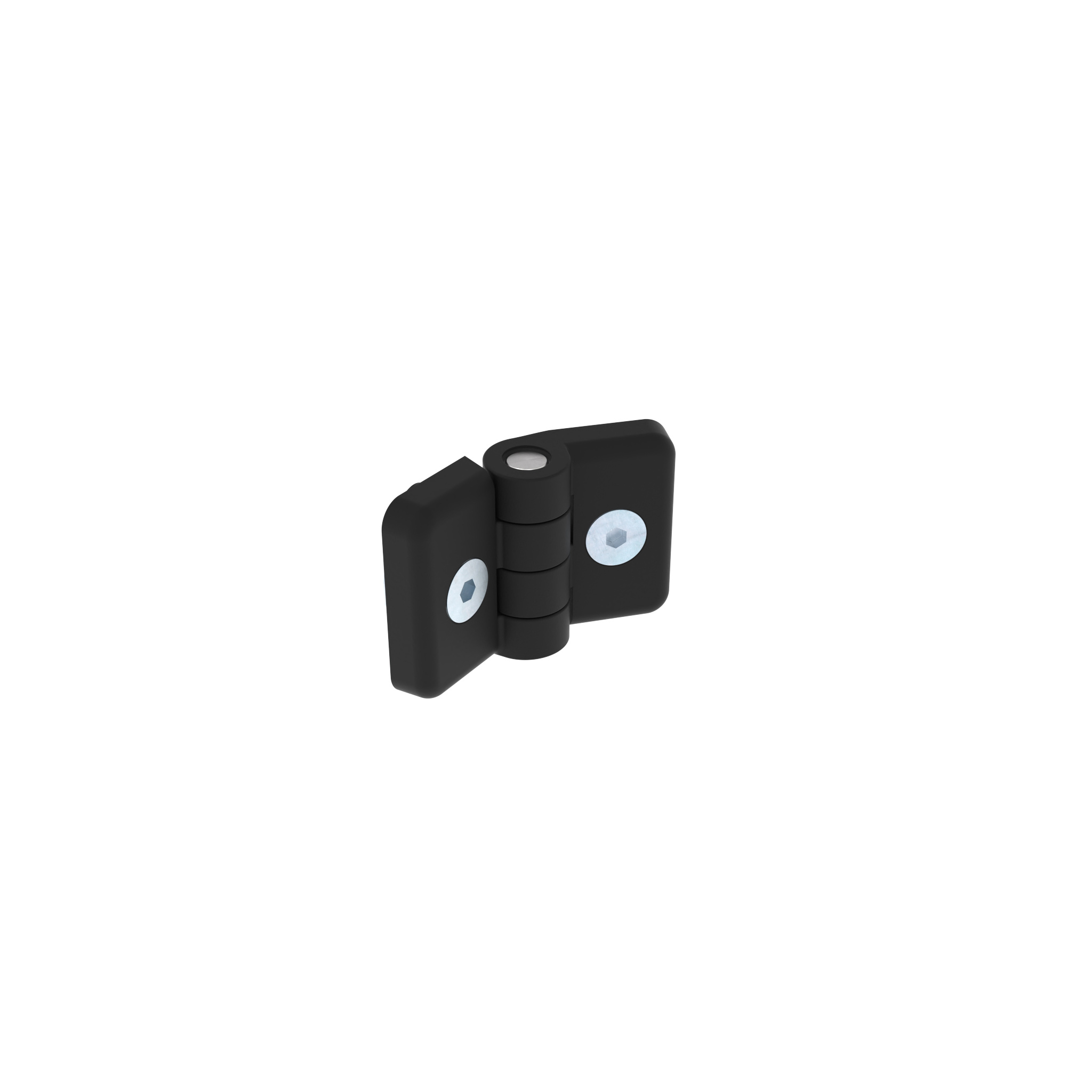 Kunststoffscharnier schwer 30, schwarz 095KS3030F08S02 – Produktabbildung