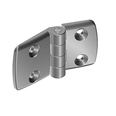 Aluminum Die-cast Combi Hinge 50, Non-detachable, Alu Color