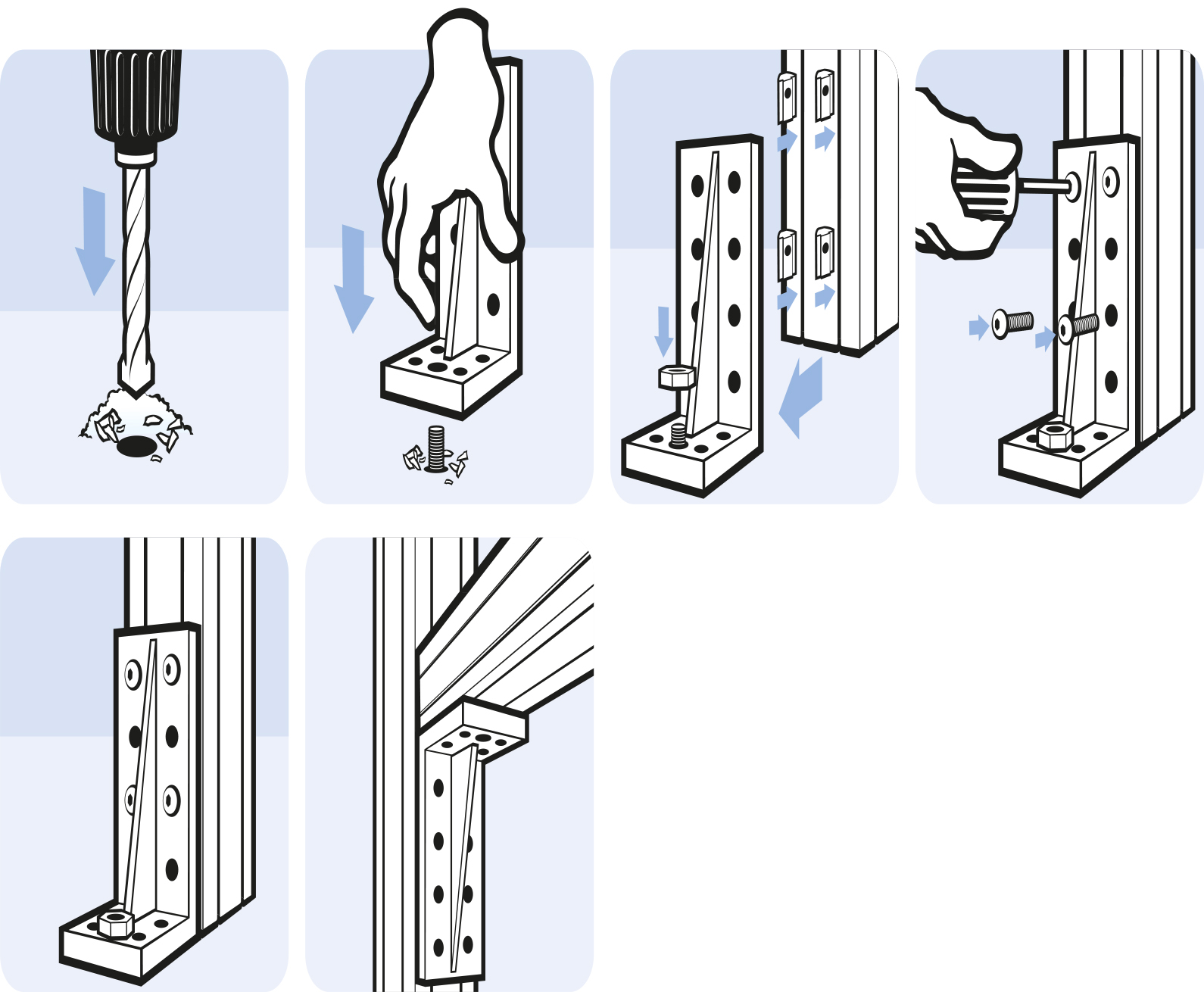 Alu Support Bracket 80 x 100 x 180