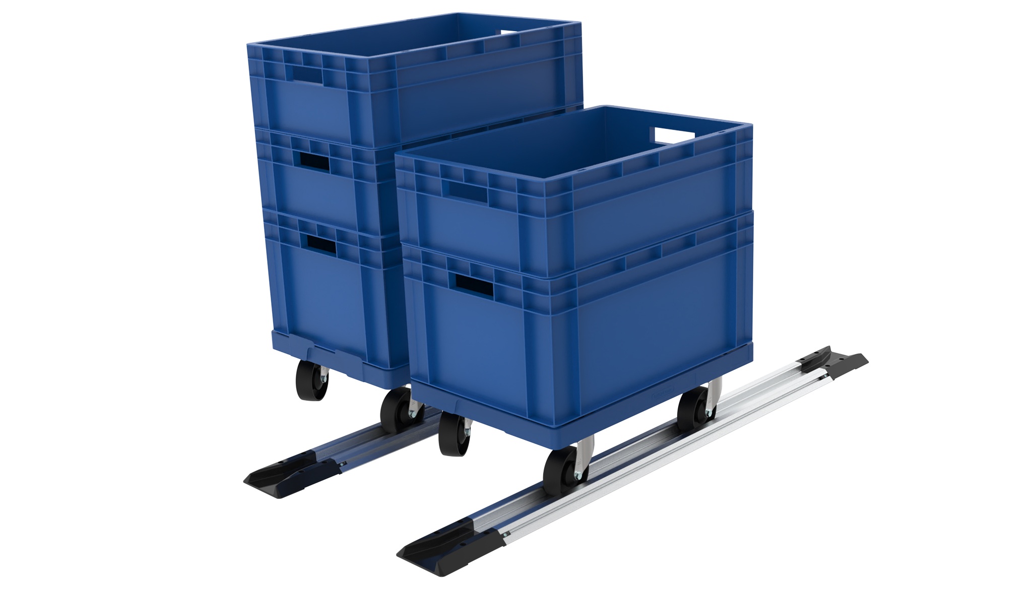 Carrito PP para SLC 600 x 400, con 4 ruedas giratorias