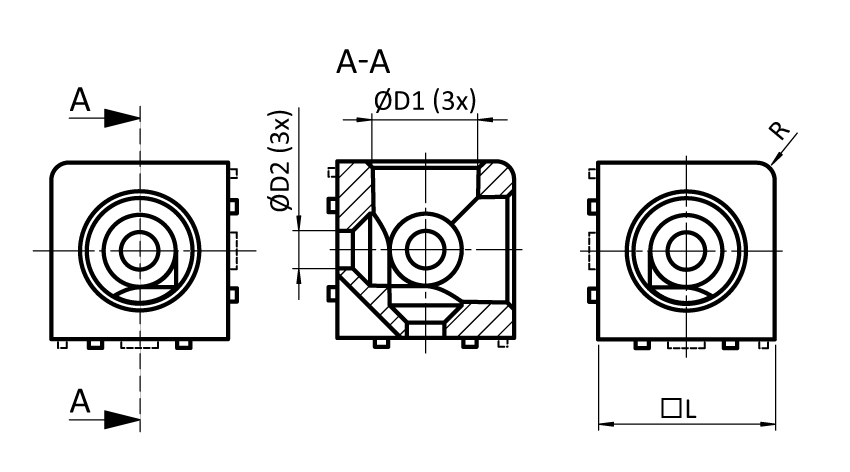 Cube Connector 40, 3D