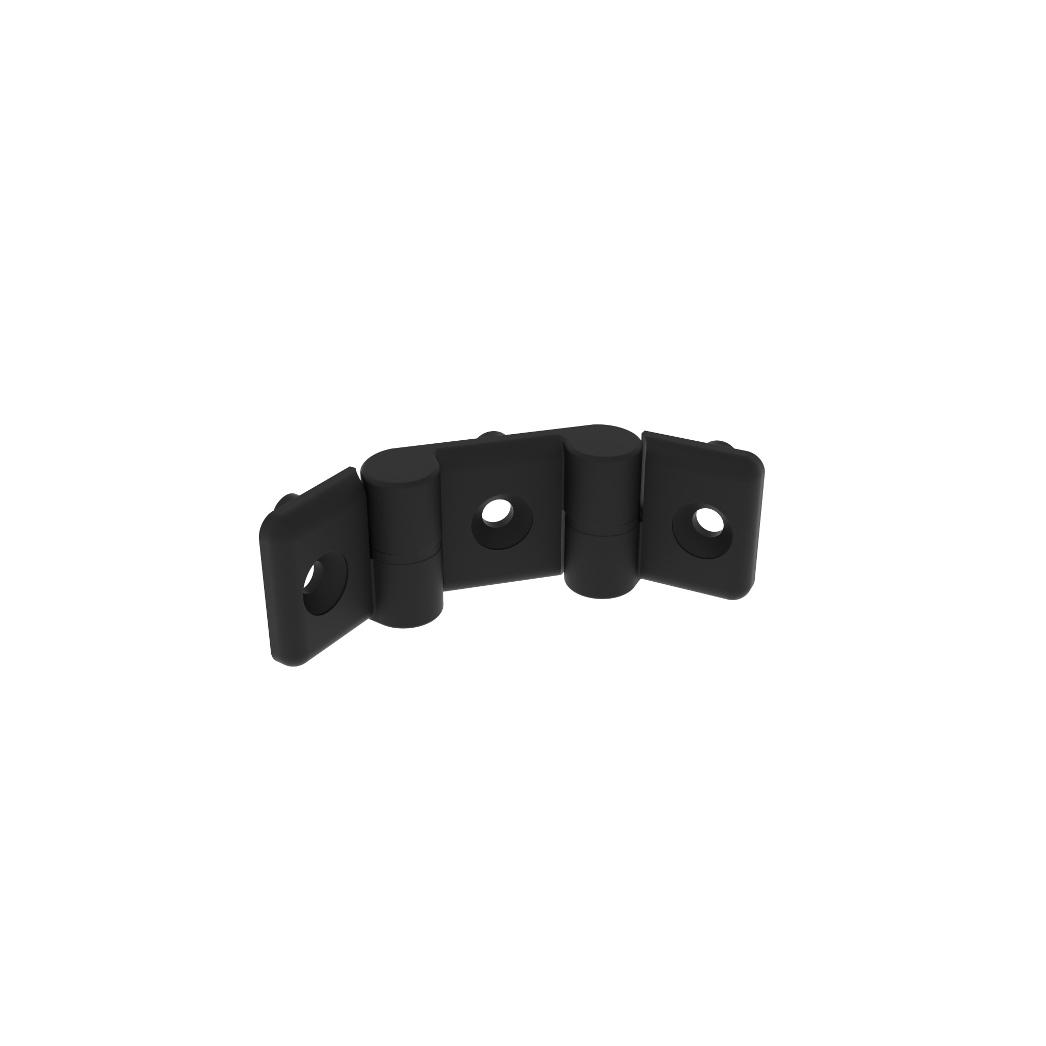 Bisagra de plástico 32 x 100, doble, negro 095020D – imagen del producto
