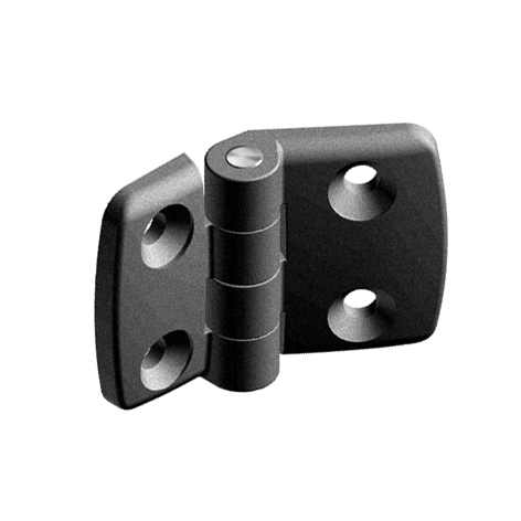 Plastic Combi Hinge 30, Non-detachable, Black