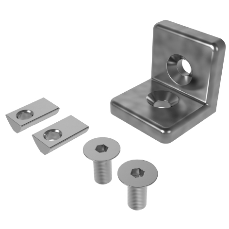 Zinc Connection Angle V 40 (Set)