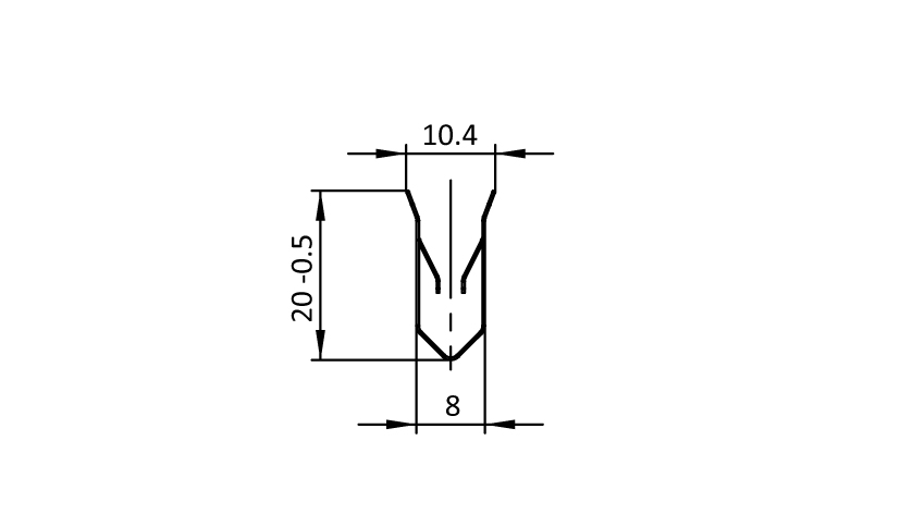 Clamping Spring for Protective Fence Profiles 30 x 30 WG
