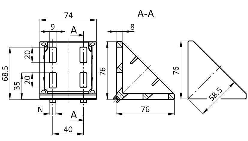 Alu Connection Angle 80