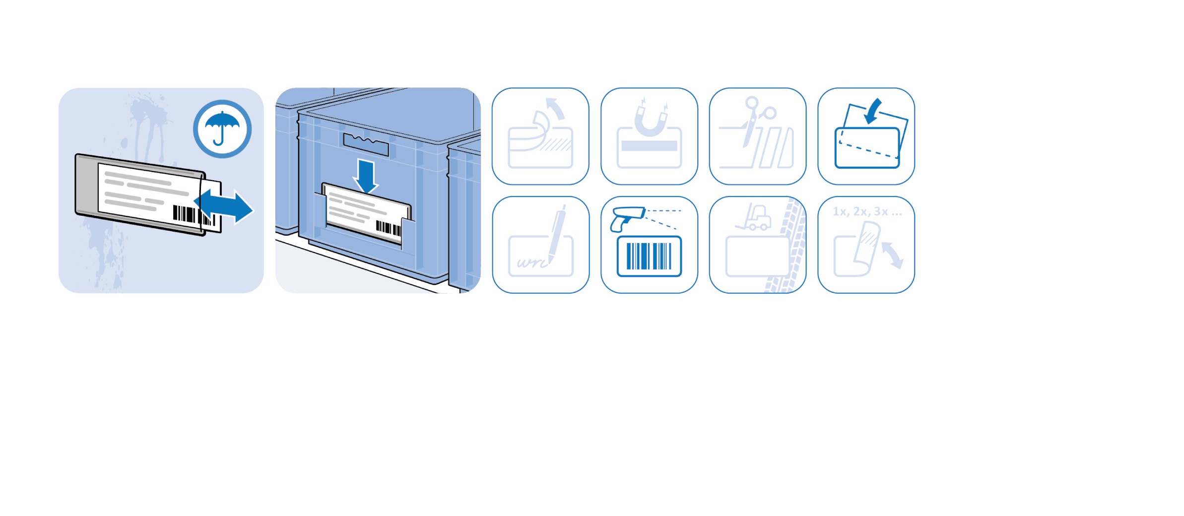 Seitlich offene KANBAN-Hülle 200 x 67