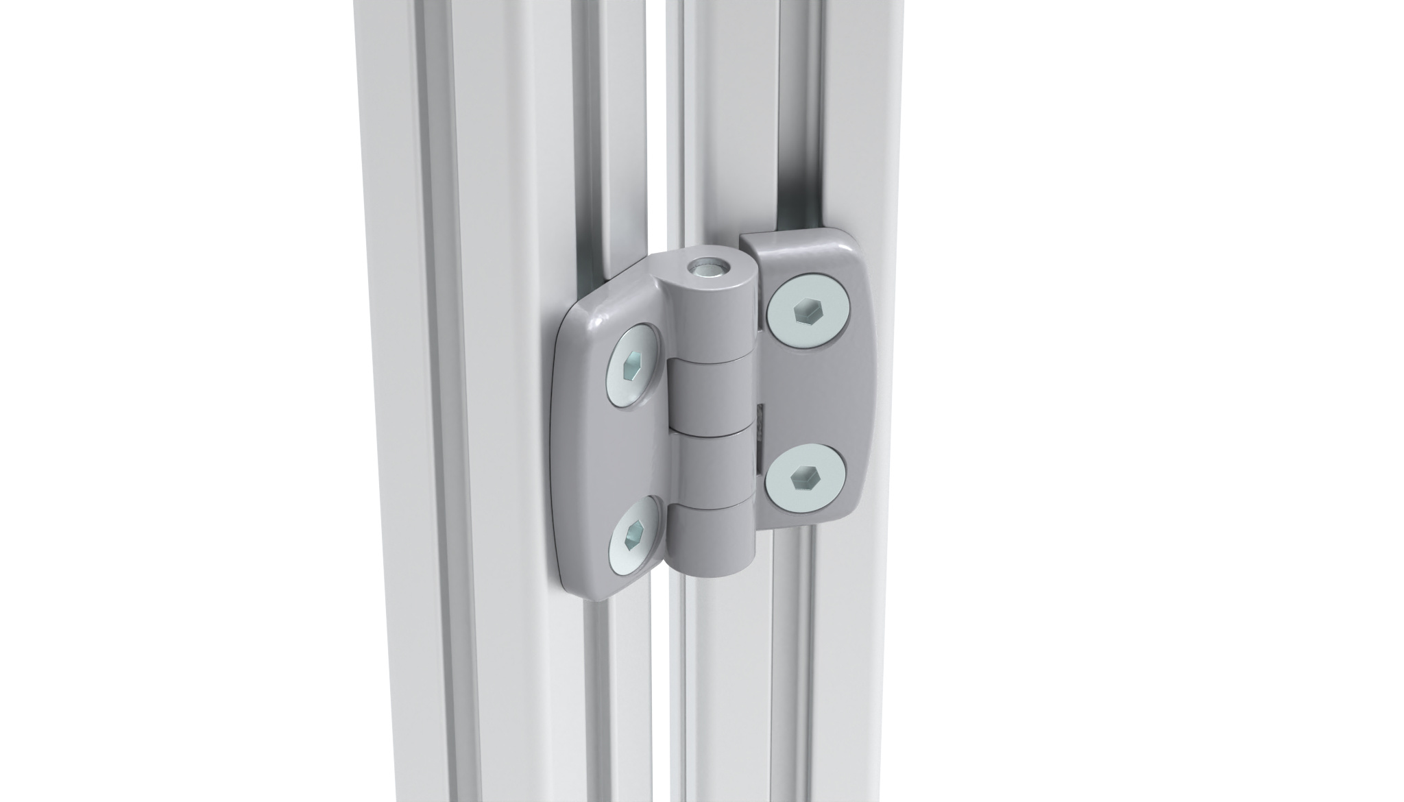 Aluminum Die-cast Combi Hinge 25, Non-detachable, Alu Color