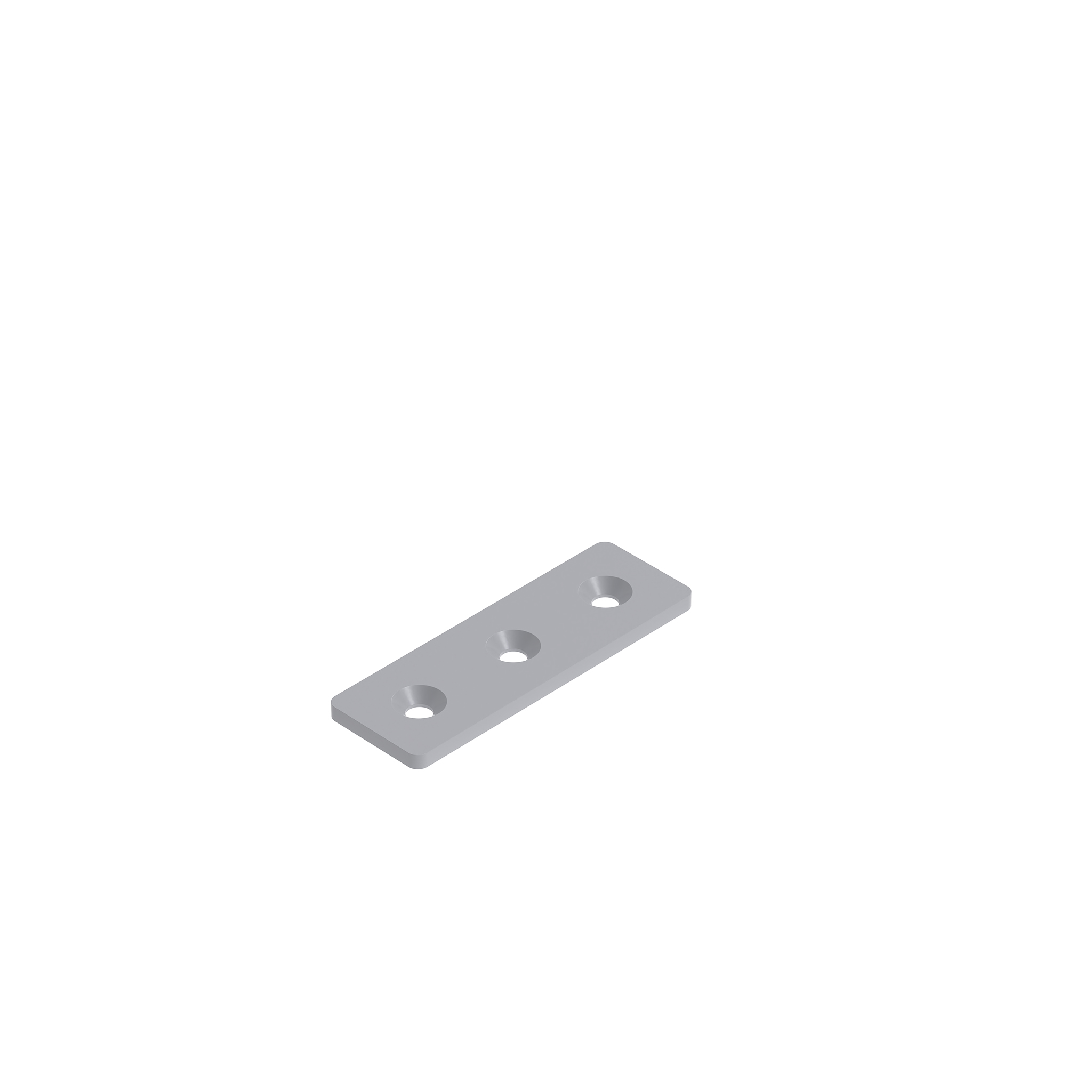 Verbinderplatte ST rechteckig 3-Loch, 1 Nut 093V3090A – Produktabbildung