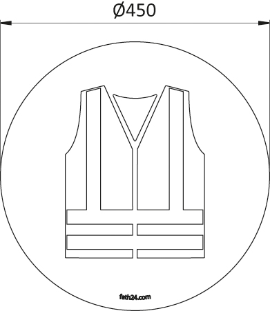 Safety Vest Required Floor Sign