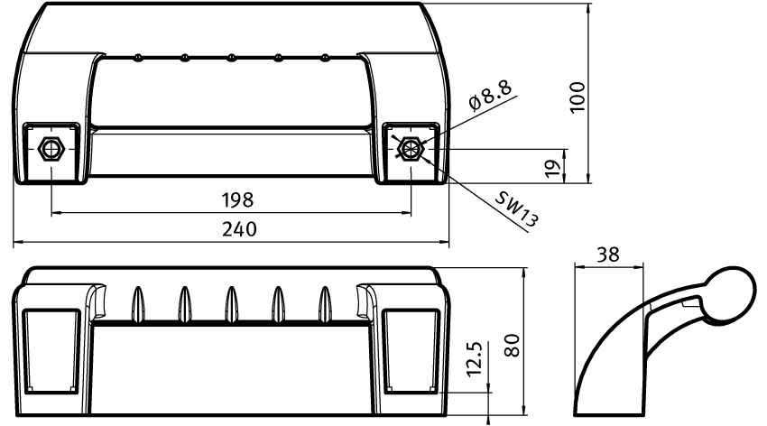 Manija de maquina 240