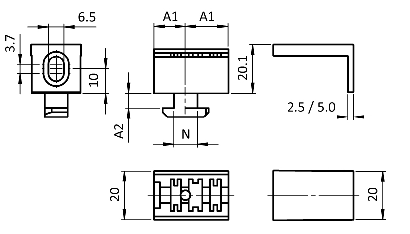 Varioblock 25 CS – technische Zeichnung