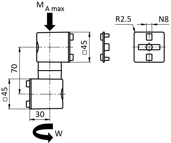 Friction Joint M45L for System Arm (Set)