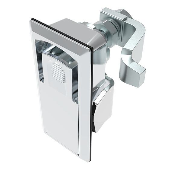 Lift & Turn Compression Latch 73 x 30 Chrome, incl. Cam (Set)