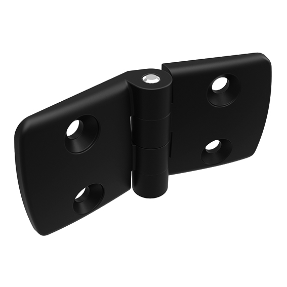 Charnière Combi en plastique 50, non-dégondable, noir