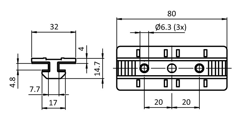 Profile Slider ZN 40 x 80 (Set)