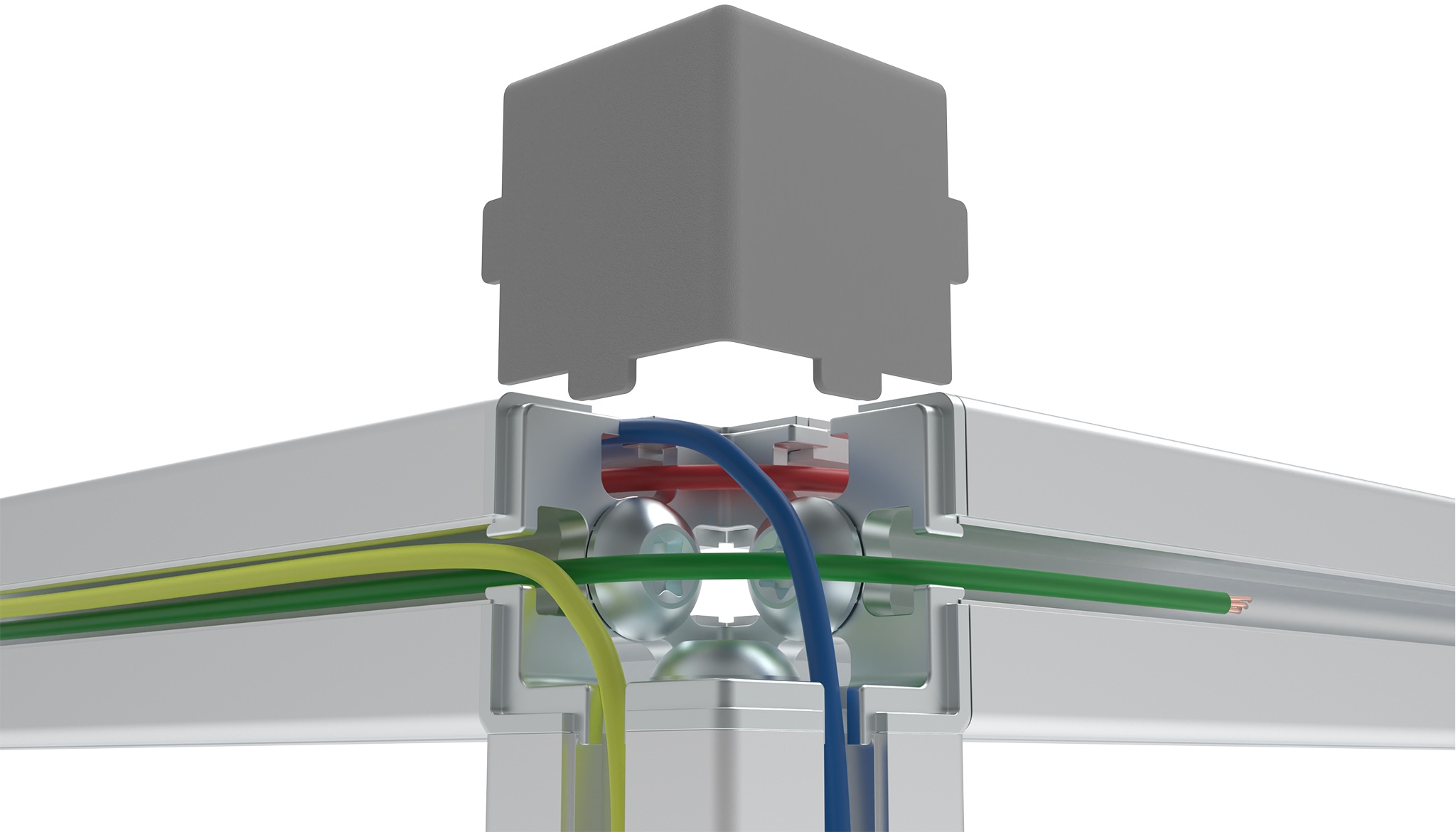 Corner Connectors with Cable Passage