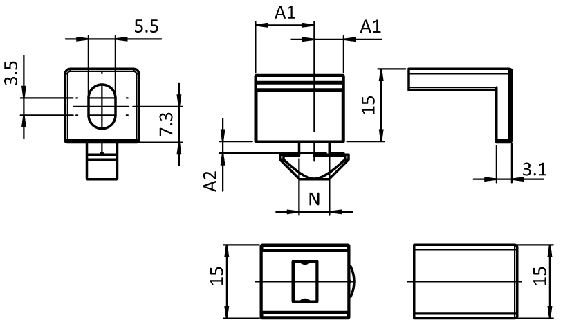 Fixation Block 18, Black