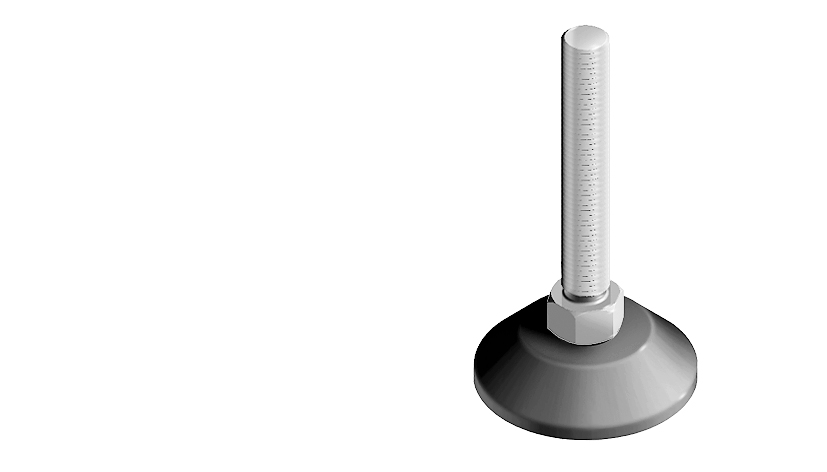 Base trapezoidal para patas pivotantes, negra