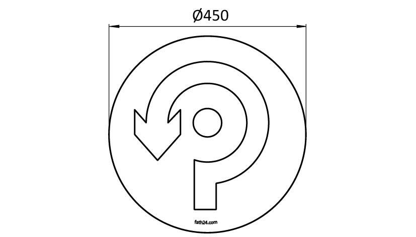 Turning Circle Floor Sign