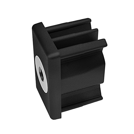 Embout avec insert pour tube rectangulaire