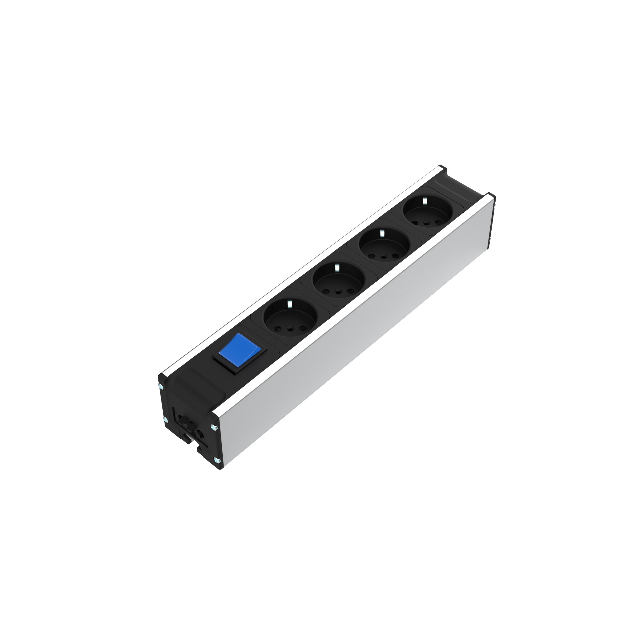 Power Strip Module F Line 317 4x, with Switch, for Series Connection – imagen del producto