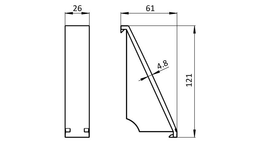 Capuchon de protection pour support au plancher AL 30 – plan technique