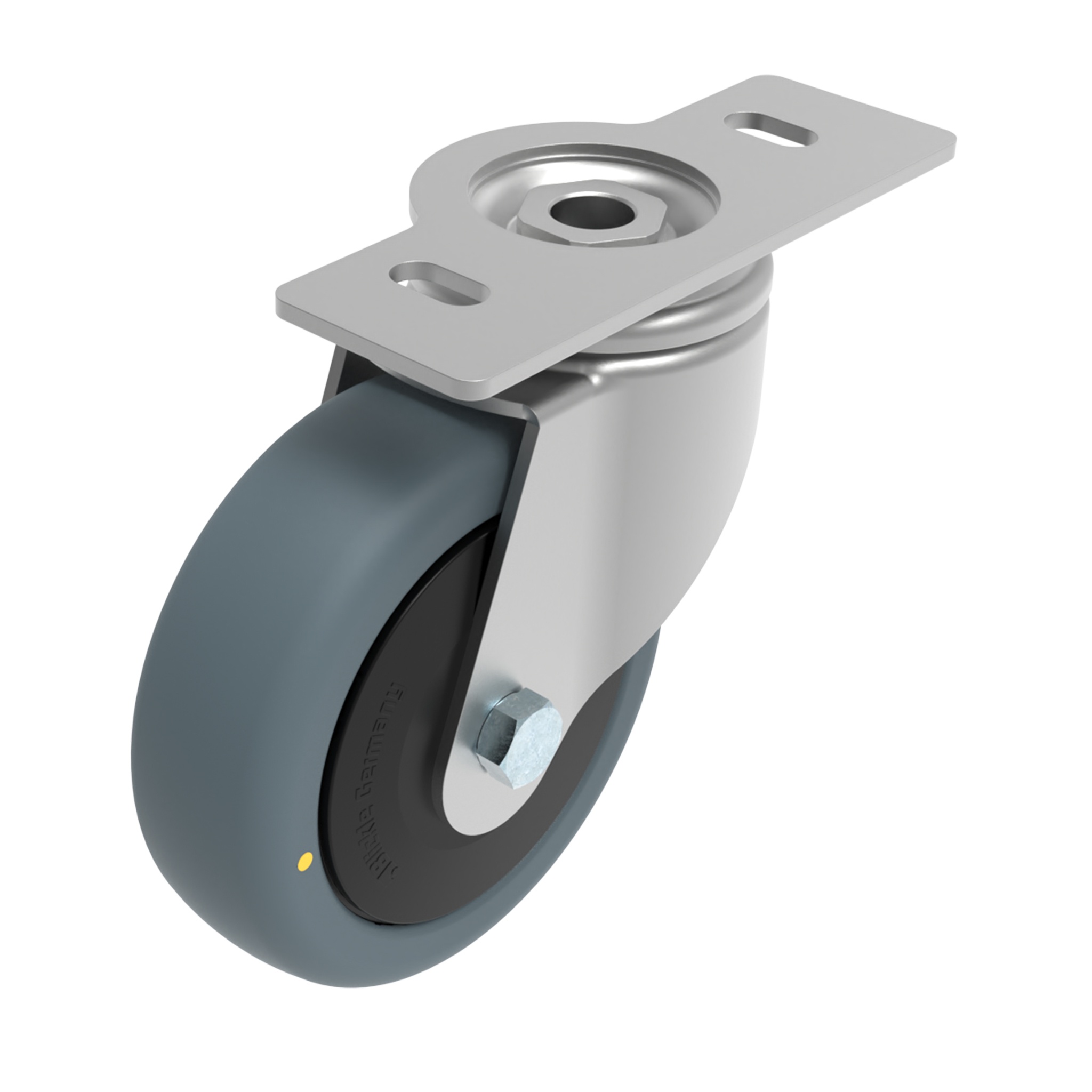 Rueda giratoria Ø 80 / 100 / 125 con placa de montaje 40 / 45 098S100T4045NESD – imagen del producto