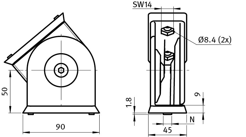 Pivot Joint 45 x 90
