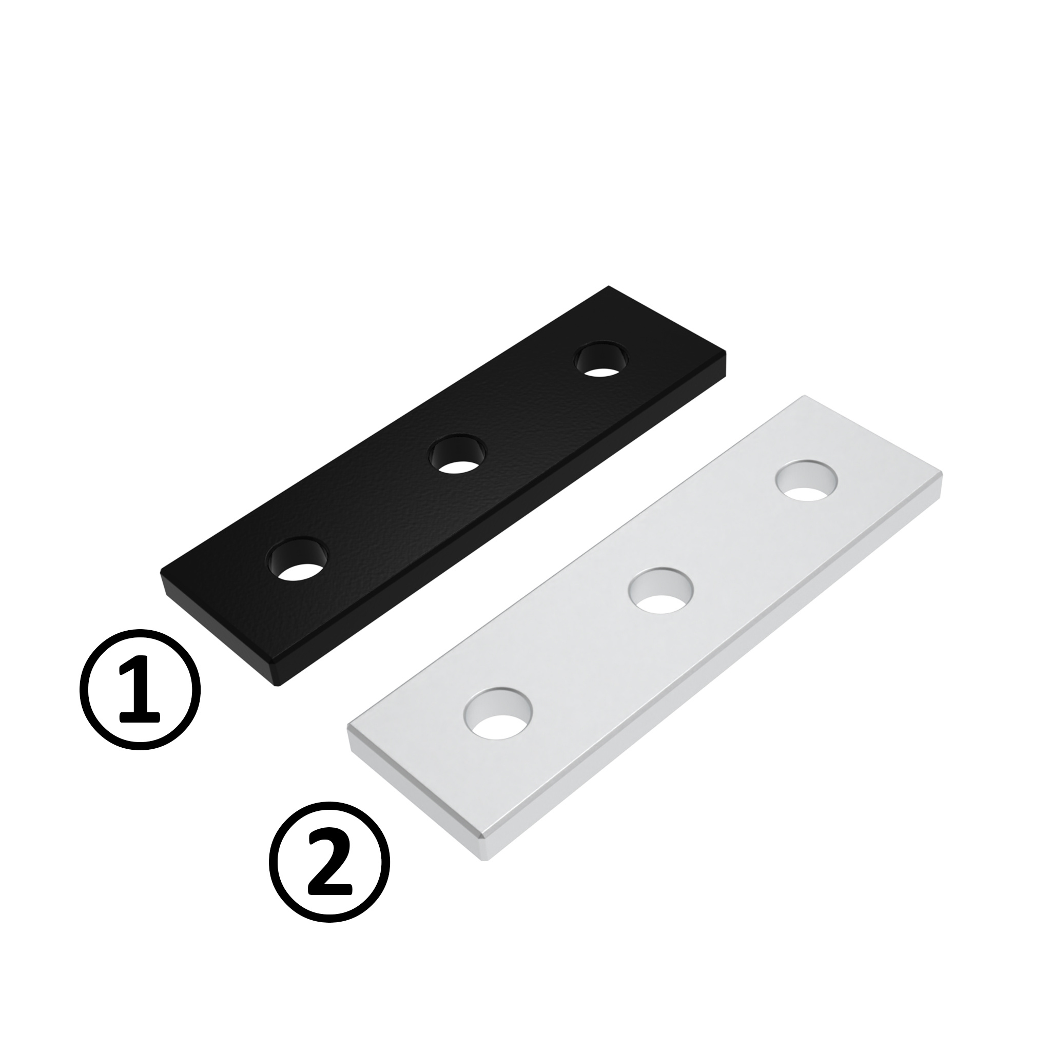 ECO Connection Plate AL Rectangular 3 Hole, 1 Slot Version