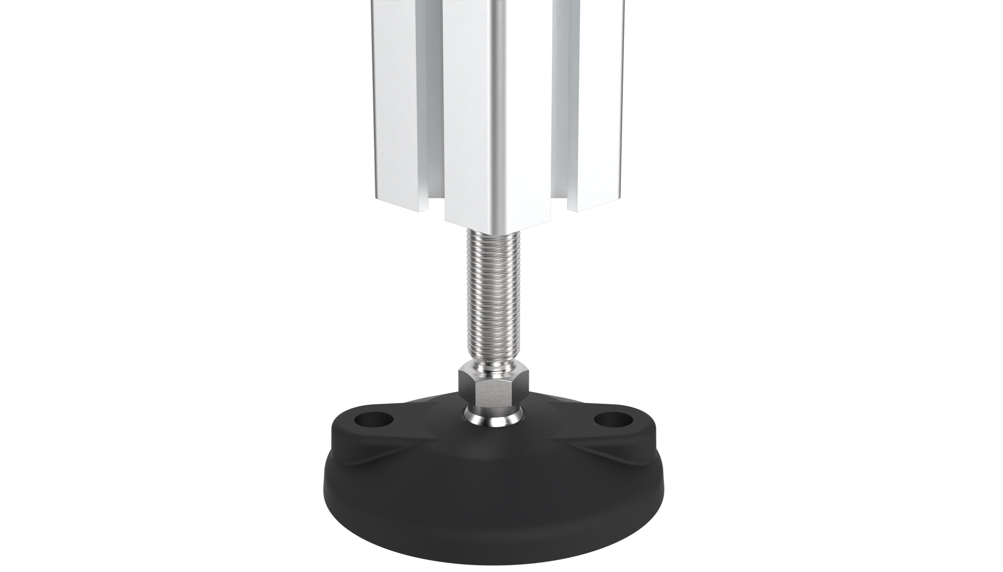 Pieds à rotule assemblés PA / acier inox rotule 15