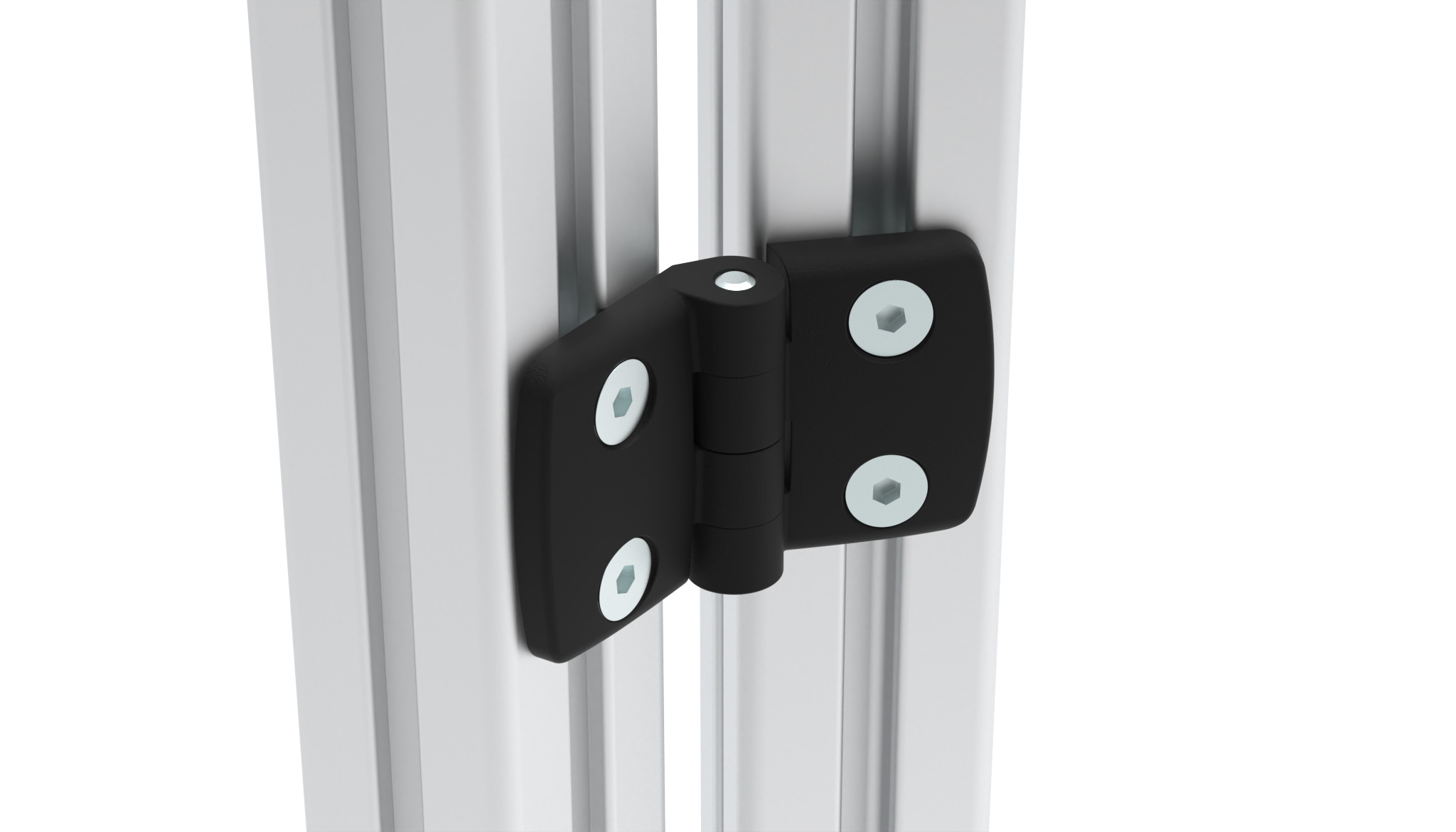 Plastic Combi Hinge 40, Non-detachable, Black