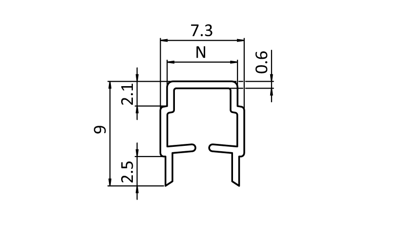 Cover and Reduction Profile I Slot 6