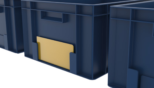 Seitlich offene KANBAN-Hülle 200 x 85 – Anwendungsbeispiel