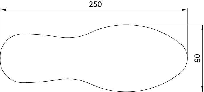 Floor Marking Foot Shape 90