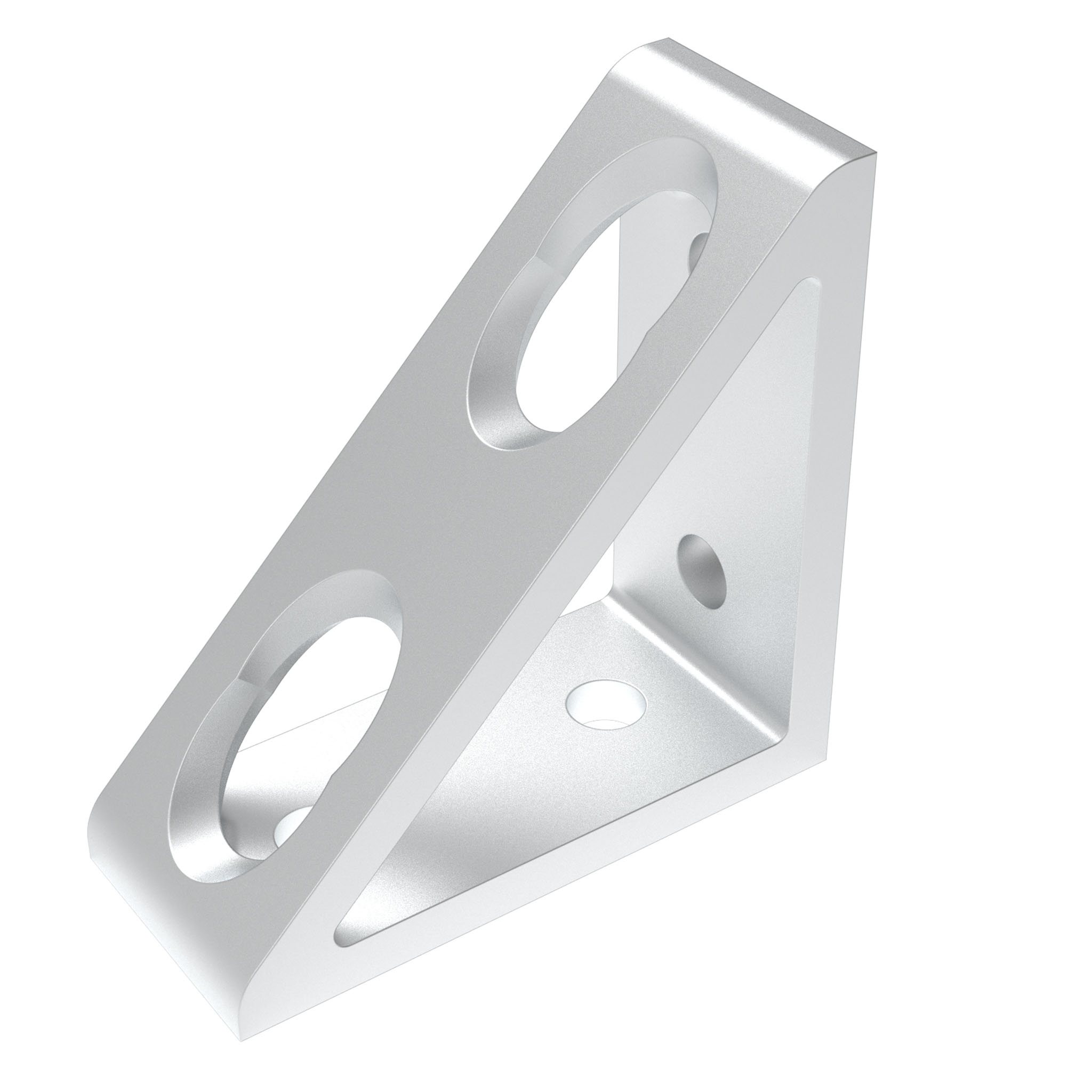 Gusseted Connection Angle AL 4 Hole, 1 Slot Version