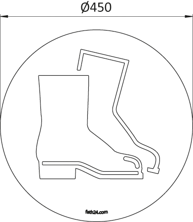 Safety Shoes Required Floor Sign