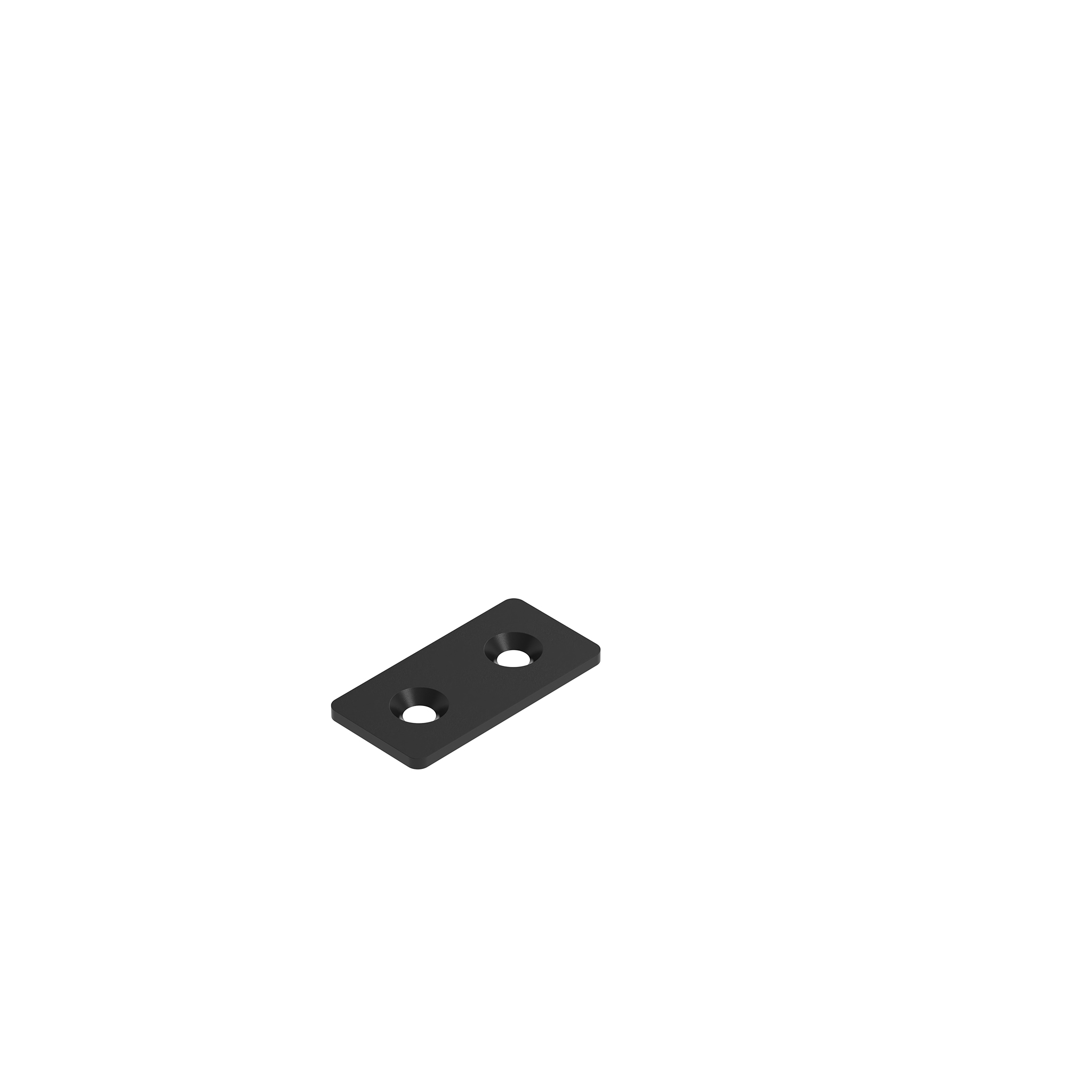 Verbinderplatte ST rechteckig 2-Loch, 1 Nut 093V3060S – Produktabbildung